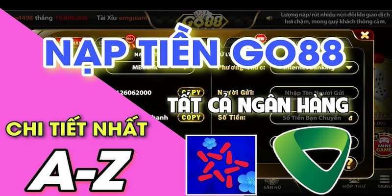 Hình thức nạp tiền GO88