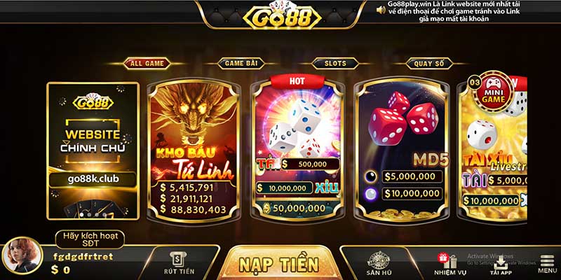 Giới Thiệu GO88: Nền Tảng Cá Cược Uy Tín Và Tiện Lợi 3 Nhiều thể loại về game cá cược trong GO88